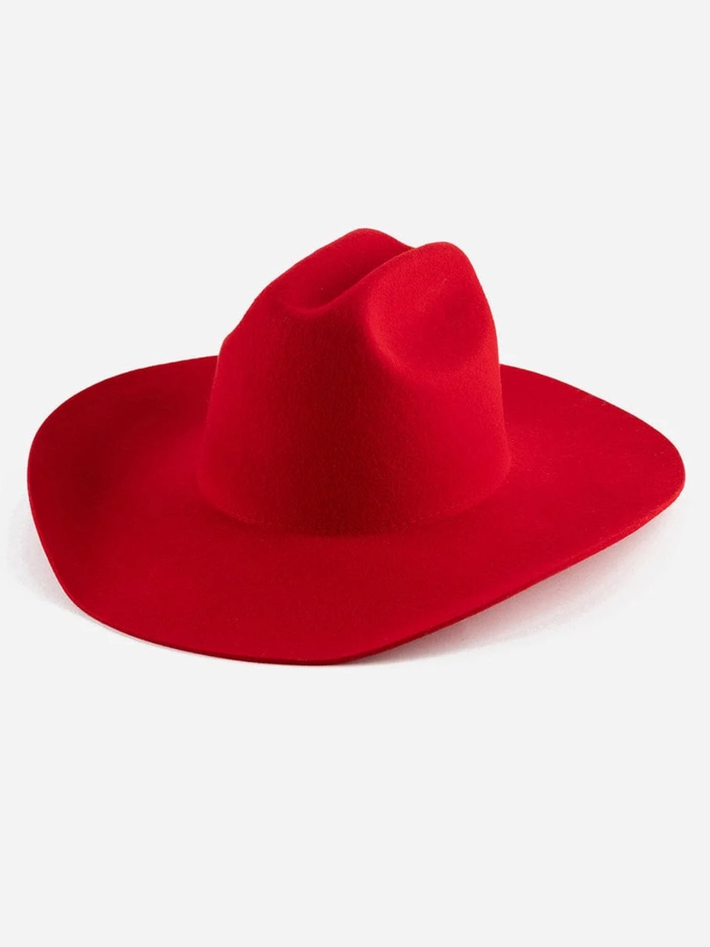 GIGI PIP Cherry Red Teddy Cattleman Cowgirl Cowboy Hat xs 55
